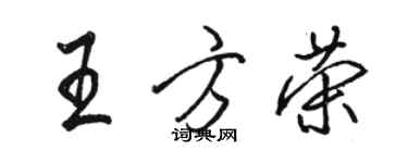 駱恆光王方榮行書個性簽名怎么寫