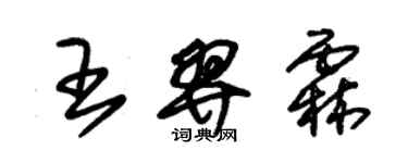 朱錫榮王羿霖草書個性簽名怎么寫