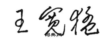 駱恆光王寬猛草書個性簽名怎么寫