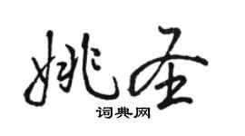 駱恆光姚聖行書個性簽名怎么寫