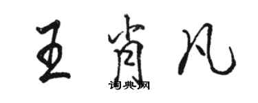 駱恆光王肖凡行書個性簽名怎么寫