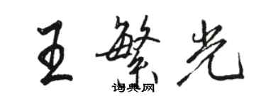 駱恆光王繁光行書個性簽名怎么寫