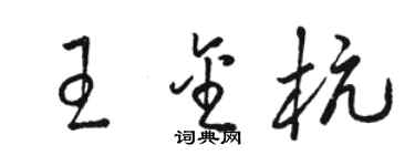 駱恆光王金杭草書個性簽名怎么寫