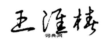 曾慶福王淮椿草書個性簽名怎么寫