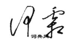 駱恆光何霜草書個性簽名怎么寫