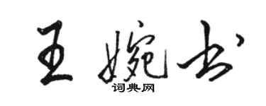 駱恆光王婉書行書個性簽名怎么寫