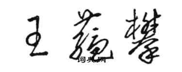 駱恆光王蘊攀草書個性簽名怎么寫