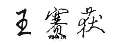 駱恆光王賽獲行書個性簽名怎么寫