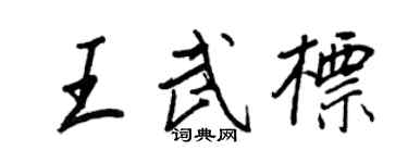 王正良王武標行書個性簽名怎么寫