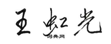 駱恆光王虹光行書個性簽名怎么寫