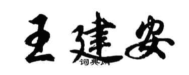胡問遂王建安行書個性簽名怎么寫