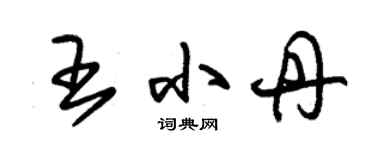 朱錫榮王小丹草書個性簽名怎么寫