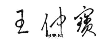 駱恆光王仲寶草書個性簽名怎么寫