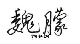 駱恆光魏朦行書個性簽名怎么寫