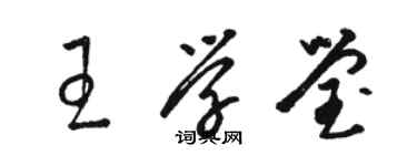 駱恆光王學瑩草書個性簽名怎么寫