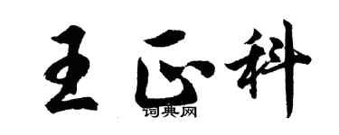 胡問遂王正科行書個性簽名怎么寫