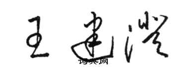 駱恆光王建澄草書個性簽名怎么寫