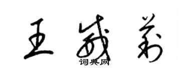 梁錦英王威莉草書個性簽名怎么寫