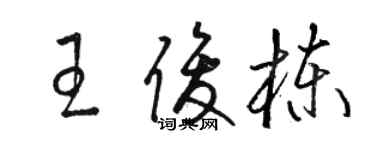 駱恆光王俊棟草書個性簽名怎么寫