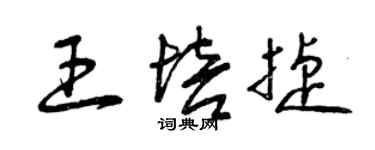 曾慶福王培捷草書個性簽名怎么寫