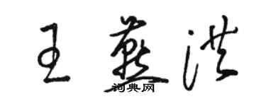 駱恆光王燕洪草書個性簽名怎么寫