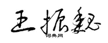 曾慶福王振魏草書個性簽名怎么寫