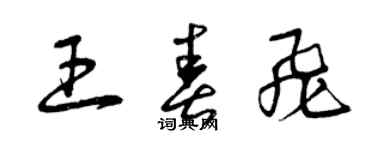 曾慶福王春飛草書個性簽名怎么寫