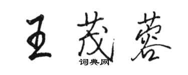 駱恆光王茂蓉行書個性簽名怎么寫