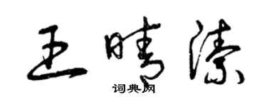 曾慶福王晴潔草書個性簽名怎么寫