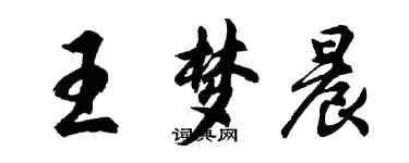 胡問遂王夢晨行書個性簽名怎么寫