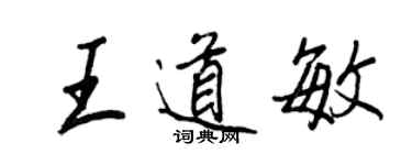 王正良王道敏行書個性簽名怎么寫