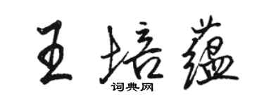 駱恆光王培蘊行書個性簽名怎么寫