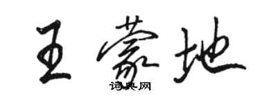 駱恆光王蒙地行書個性簽名怎么寫