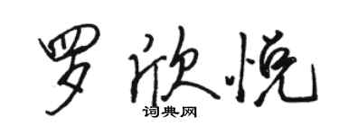 駱恆光羅欣悅行書個性簽名怎么寫