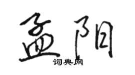 駱恆光孟陽行書個性簽名怎么寫