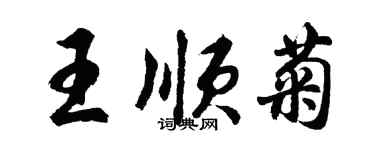 胡問遂王順菊行書個性簽名怎么寫