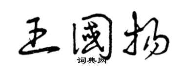 曾慶福王國揚草書個性簽名怎么寫
