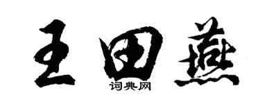 胡問遂王田燕行書個性簽名怎么寫