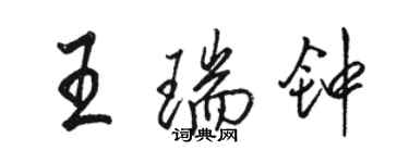 駱恆光王瑞鐘行書個性簽名怎么寫