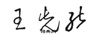 駱恆光王先能草書個性簽名怎么寫