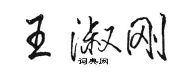 駱恆光王淑剛行書個性簽名怎么寫