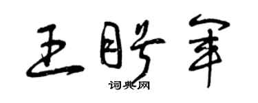 曾慶福王盼軍草書個性簽名怎么寫