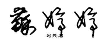 朱錫榮蘇婷婷草書個性簽名怎么寫