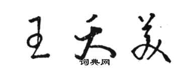 駱恆光王夭美草書個性簽名怎么寫