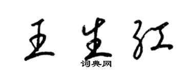 梁錦英王生紅草書個性簽名怎么寫