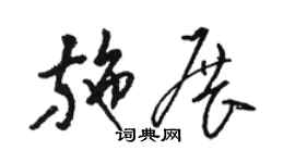 駱恆光施展草書個性簽名怎么寫