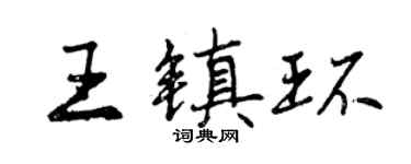 曾慶福王鎮環行書個性簽名怎么寫