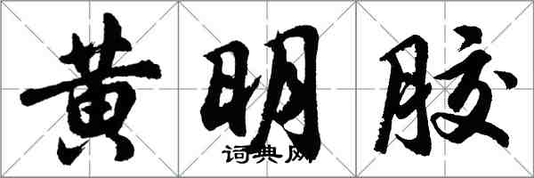 胡問遂黃明膠行書怎么寫