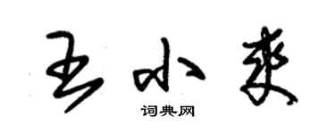 朱錫榮王小爽草書個性簽名怎么寫