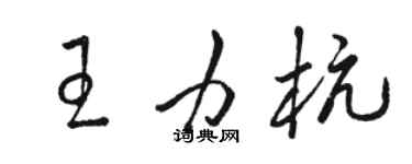 駱恆光王力杭草書個性簽名怎么寫